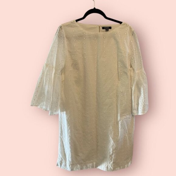 White Eyelet Summer Dress - Picture 1 of 12